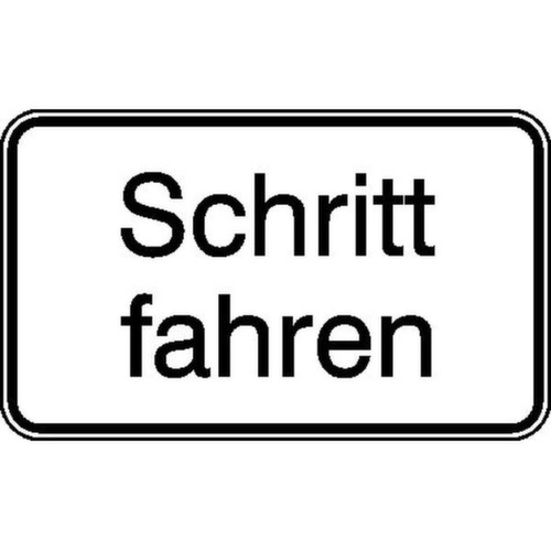 Hinweisschild SafetyMarking® für Tankanlagen, "Schritt fahren"