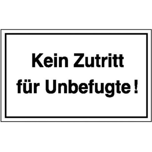 Hinweisschild SafetyMarking®, "Kein Zutritt für Unbefugte!"
