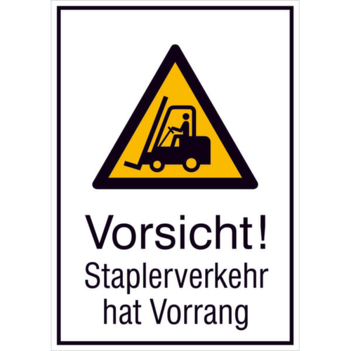 Warnkombischild SafetyMarking® "Vorsicht! Staplerverkehr hat Vorrang"