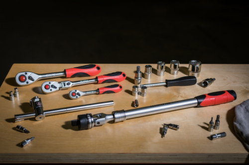 GEDORE R60110009 2K-Gelenk-Teleskopknarre 1/2 430-580 mm