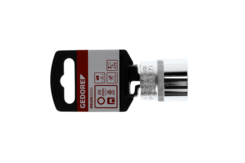 GEDORE R51002204 Steckschlüsseleinsatz 3/8" 6-kant 22 mm Länge 32 mm