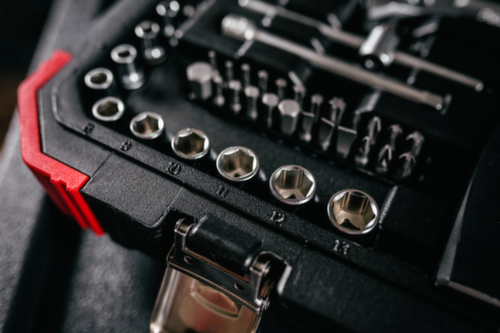 GEDORE R46003100 Steckschlüssel-Satz 1/4"+1/2" 10-32mm 100-teilig