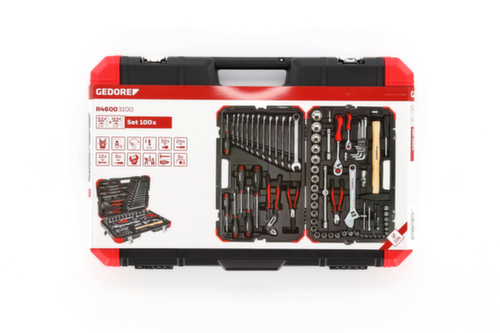 GEDORE R46003100 Steckschlüssel-Satz 1/4"+1/2" 10-32mm 100-teilig