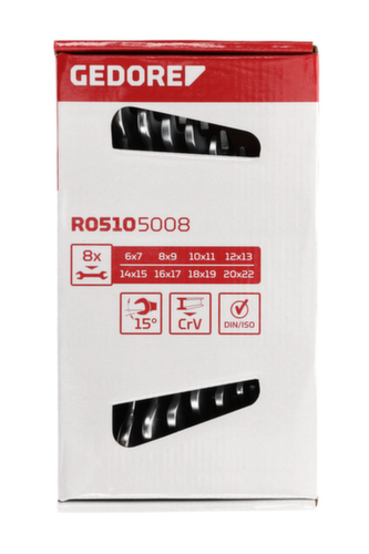 GEDORE R05105008 Doppelmaulschlüssel Satz SW6-22 mm 8-teilig