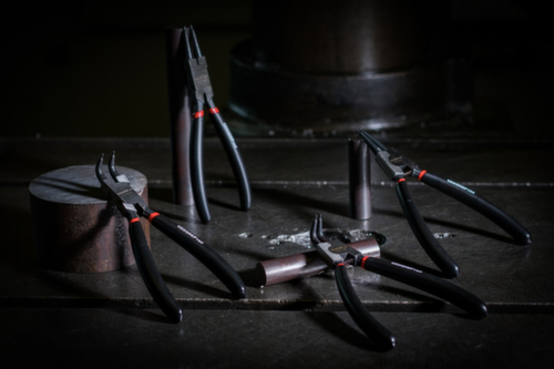 GEDORE R28002004 Sicherungsringzangensatz gerade + gewinkelt 90° 4-teilig