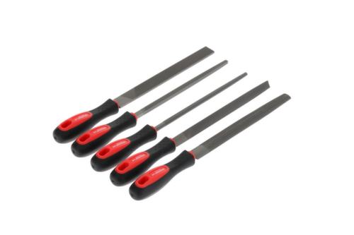 GEDORE R93000005 Feilensatz 3-kant + 4-kant + Flach + Rund + Halb 5-teilig