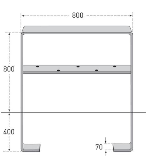 Moravia Fahrrad-Anlehnbügel CITY GILA aus Flachstahl