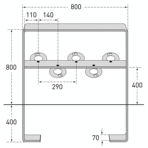 Moravia Fahrrad-Anlehnbügel CITY GILA aus Flachstahl