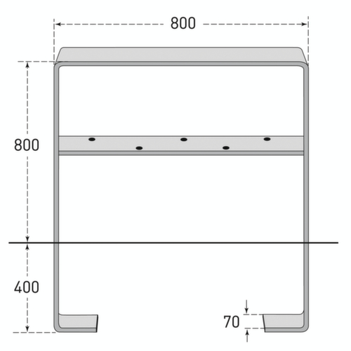 Moravia Fahrrad-Anlehnbügel CITY GILA aus Flachstahl