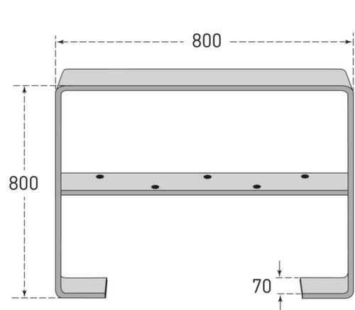 Moravia Fahrrad-Anlehnbügel CITY GILA aus Flachstahl