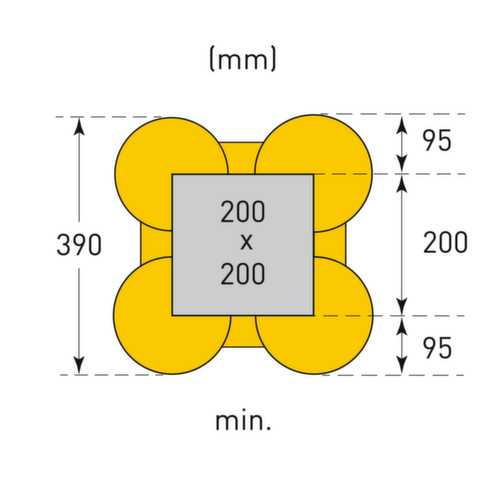 Moravia Zuschneidbarer Säulenschutz MORION ECO, Höhe x Breite 1000 x 390 mm