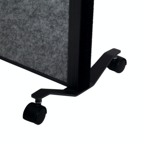 MAUL Stellwand-Tafel MAULconnecto Uplight, Höhe x Breite 1800 x 1000 mm, Wand dunkelgrau