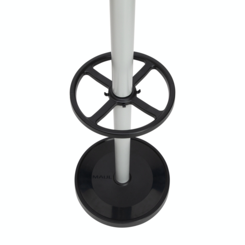 MAUL Garderobenständer MAULcaligo, mit 16/8/8 Haken, RAL9004 Signalschwarz / ähnlich RAL9006 Weißaluminium