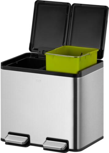 Tretabfallsammler EKO mit fingerabdruckfester Beschichtung, 2 x 15 l