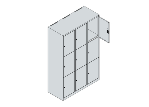 C+P Schließfachschrank Classic Plus, 9 Fächer