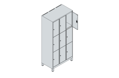 C+P Schließfachschrank Classic Plus, 9 Fächer