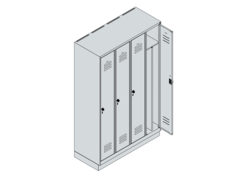 C+P Spind Classic Plus für Schwarz-Weiß-Trennung, Abteilbreite 300 mm