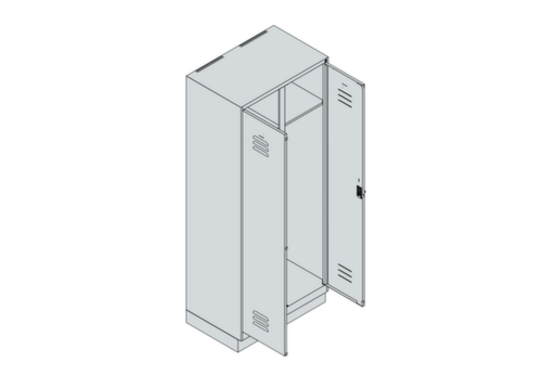 C+P Spind Classic Plus für Schwarz-Weiß-Trennung, Abteilbreite 400 mm