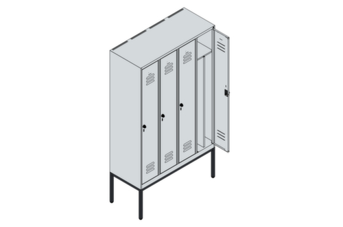 C+P Spind Classic Plus für Schwarz-Weiß-Trennung, Abteilbreite 300 mm