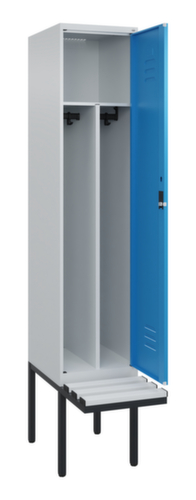 C+P Sitzbank-Spind Classic Plus für Schwarz-Weiß-Trennung, Abteilbreite 400 mm