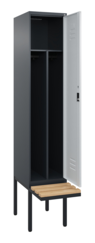 C+P Sitzbank-Spind Classic Plus für Schwarz-Weiß-Trennung, Abteilbreite 400 mm