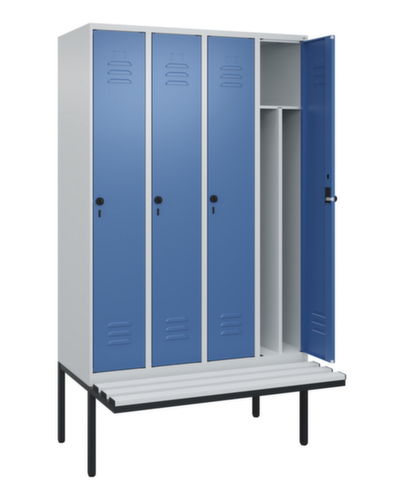 C+P Sitzbank-Spind Classic Plus für Schwarz-Weiß-Trennung, Abteilbreite 300 mm