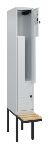 C+P Z-Spind Classic Plus mit untergebauter Sitzbank, Abteilbreite 300 mm