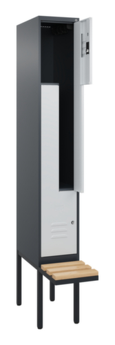 C+P Z-Spind Classic Plus mit untergebauter Sitzbank, Abteilbreite 300 mm