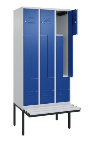 C+P Z-Spind Classic Plus mit untergebauter Sitzbank, Abteilbreite 300 mm