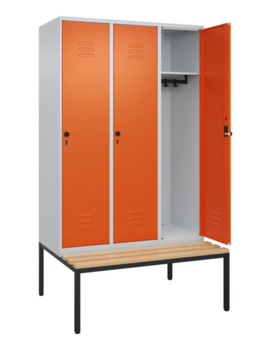 C+P Spind Classic Plus mit Sitzbank, Abteilbreite 400 mm