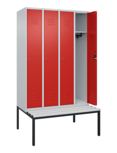 C+P Spind Classic Plus mit Sitzbank, Abteilbreite 300 mm