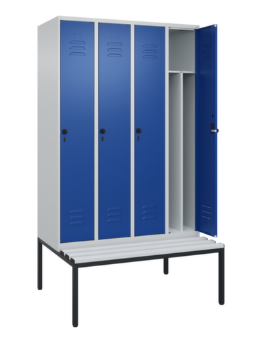 C+P Sitzbank-Spind Classic Plus für Schwarz-Weiß-Trennung, Abteilbreite 300 mm