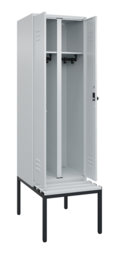 C+P Sitzbank-Spind Classic Plus für Schwarz-Weiß-Trennung, Abteilbreite 300 mm