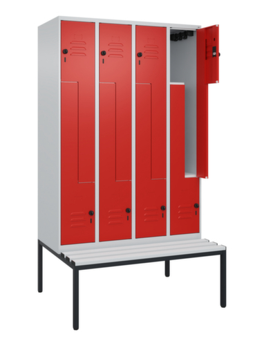 C+P Z-Spind Classic Plus mit untergebauter Sitzbank, Abteilbreite 300 mm