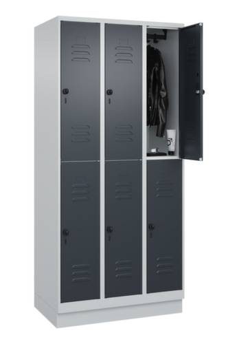 C+P Doppelstöckiger Spind Classic Plus, Abteilbreite 300 mm