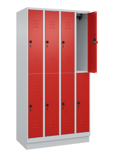 C+P Doppelstöckiger Spind Classic Plus, Abteilbreite 250 mm