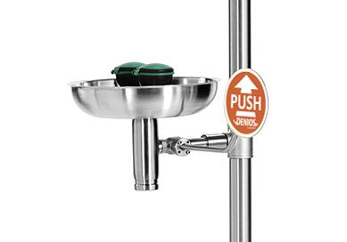 Körper- und Augendusche mit 2 fixen Brauseköpfen und Becken