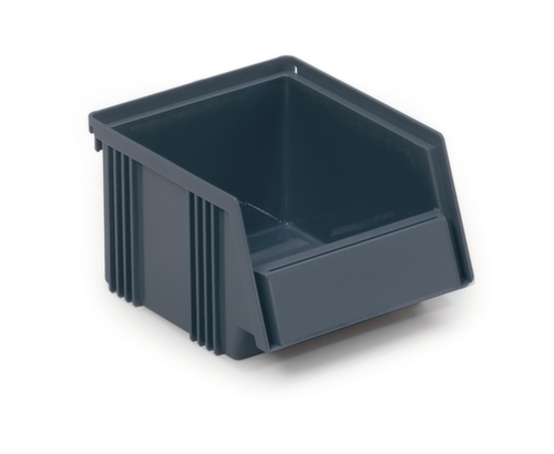 Treston Robuster Sichtlagerkasten, grau, Tiefe 192 mm, Polypropylen