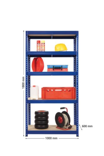 UDOBÄR Schwerlastregal, Höhe x Breite x Tiefe 1800 x 1000 x 600 mm, 5 Böden
