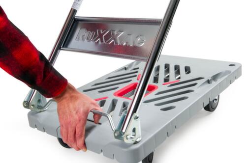 RuXXac Schiebebügelwagen Dandy mit Kunststoffladefläche, Traglast 180 kg, Ladefläche 740 x 465 mm