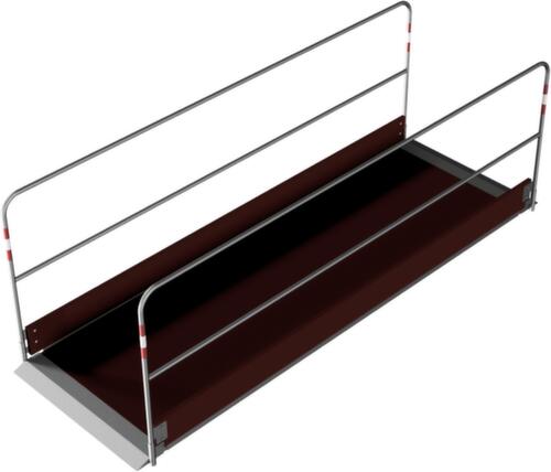 Schake Grabenbrücke mit Trittfläche aus Holz, Länge x Breite 3200 x 1000 mm