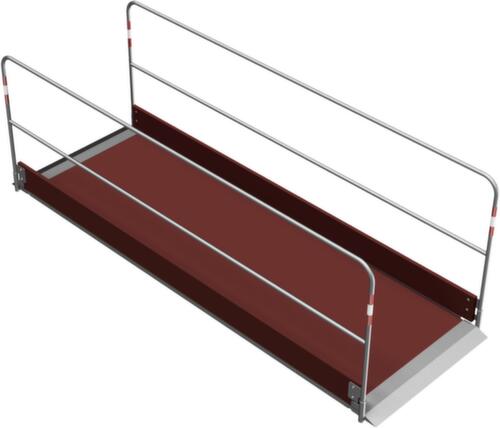 Schake Grabenbrücke mit Trittfläche aus Holz, Länge x Breite 3200 x 1000 mm