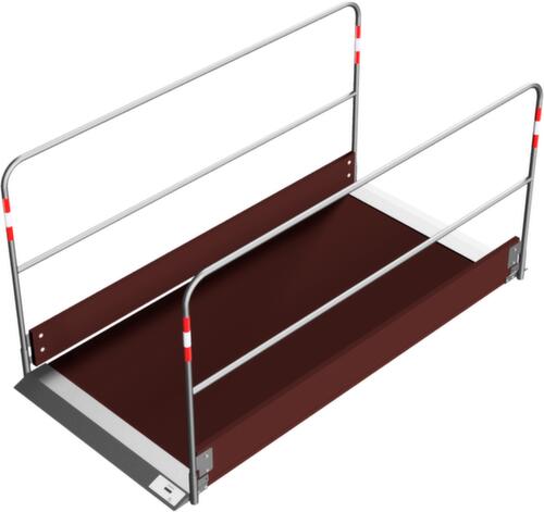 Schake Grabenbrücke mit Trittfläche aus Holz, Länge x Breite 2200 x 1000 mm