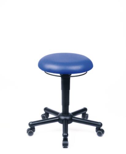 meychair Drehhocker Assistent Professional A19 mit Kunstlederbezug, Sitz blau, 5 Lenkrollen