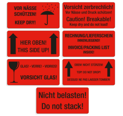 EICHNER Hinweisetiketten "Oben! Nicht stürzen!"