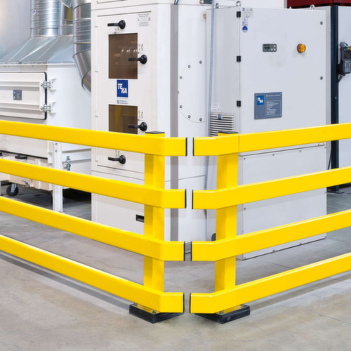 Moravia Pfosten BLACK BULL XL für Rammschutzgeländer, Pfosten, Höhe x Breite 1000 x 80 mm