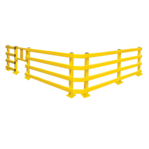 Moravia Pfosten BLACK BULL XL für Rammschutzgeländer, Pfosten, Höhe x Breite 1000 x 80 mm