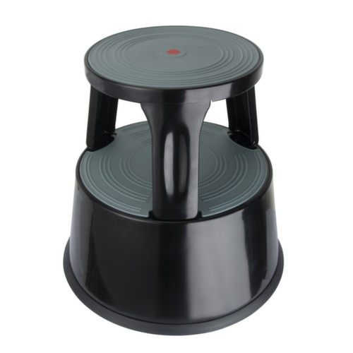 UDOBÄR Robuster Rolltritt für starke Beanspruchung, Metall, RAL9005 Tiefschwarz