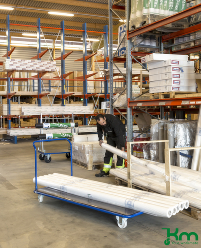 Kongamek Schiebebügel für Paletten-Fahrgestell, Traglast 500 kg, Ladefläche 2000 x 1000 mm