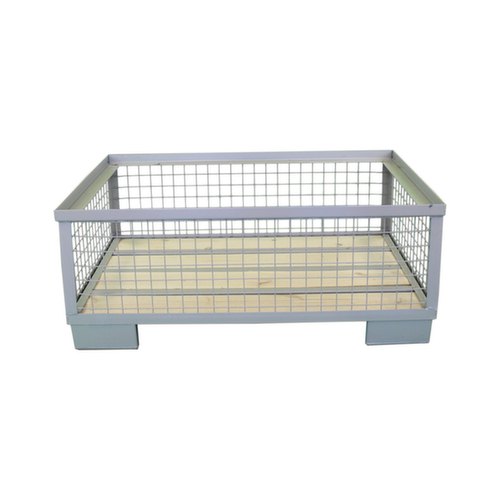 Halbhohe Gitterbox-Palette, Länge x Breite 1200 mm x 800 mm